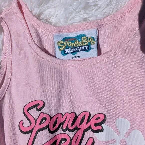Pink SpongeBob Girls’ Dress – Fun & Playful Nickelodeon Style 2T - Picture 4 of 5